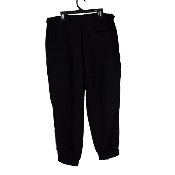 Zara Black Jogger Pants Size L With Side Rhinestone Detailing - Tencel Fabric - Picture 9 of 13